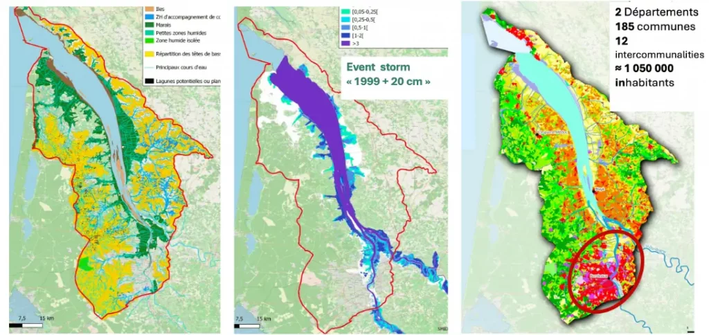 Ejemplo de las herramientas de planificación territorial y ambiental en el Estuario de la Gironda, cortesía de SMIDDEST